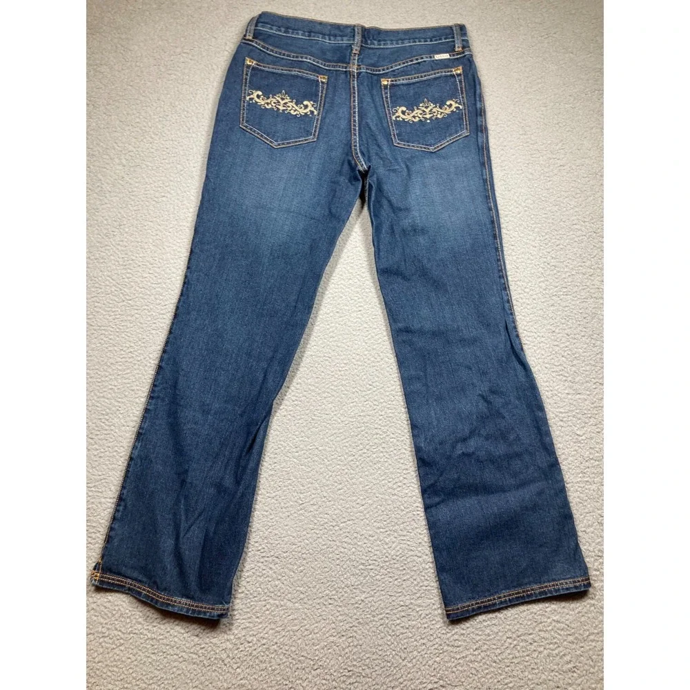 Lawman Jeans Women's 13/14 Blue Embroidered Boot Western Cowgirl‎ Rodeo Denim